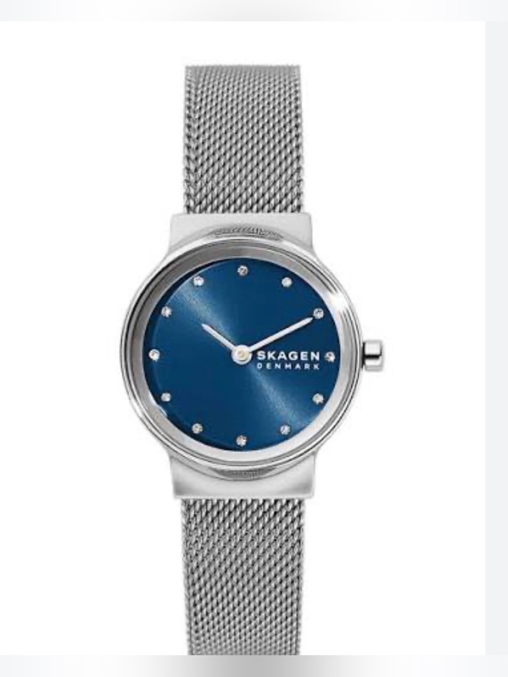 Skagen Freja Lille Two-Hand Silver-Tone Steel Mesh Watch